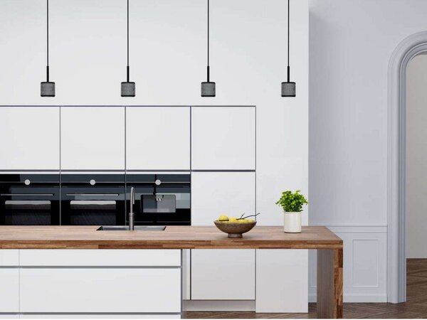 Lampa Wisząca Herstal, czarny, jadalnia, metal