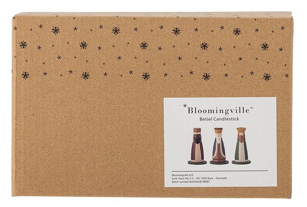 Drewniane świeczniki ze świątecznym motywem zestaw 3 szt. Betiel – Bloomingville
