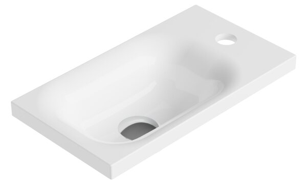 Mała umywalka wpuszczana dolomitowa biała 40 cm Sink Qulity Splita