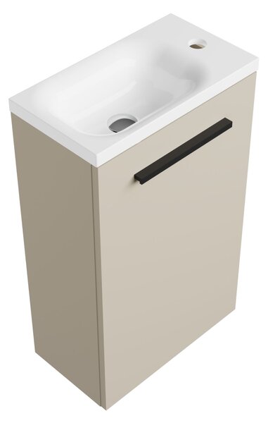 Szafka łazienkowa kaszmir 40 cm z białą umywalką Splita Sink Quality Irys