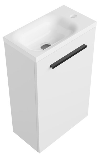 Szafka łazienkowa biała 40 cm z białą umywalką Splita Sink Quality Irys