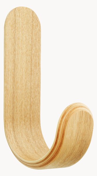 Hak ścienny z drewna Curve