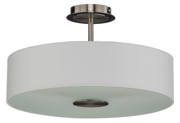 Lampa Sufitowa Lindby, Josia, ściemnialny, biały, przedpokój, tkanina | tekstylia, nowoczesny