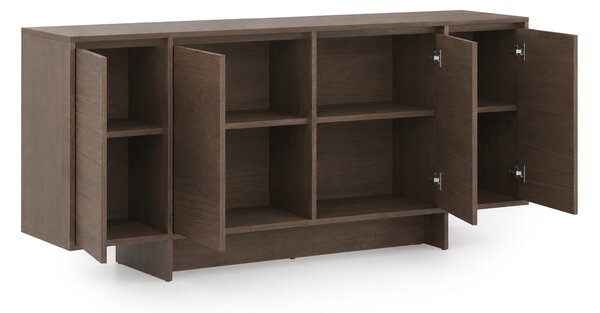 Komoda czterodrzwiowa Zolia 180 cm na cokole - orzech elegant