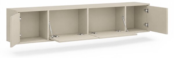 Szafka RTV czterodrzwiowa Zolia 180 cm wisząca - kaszmir