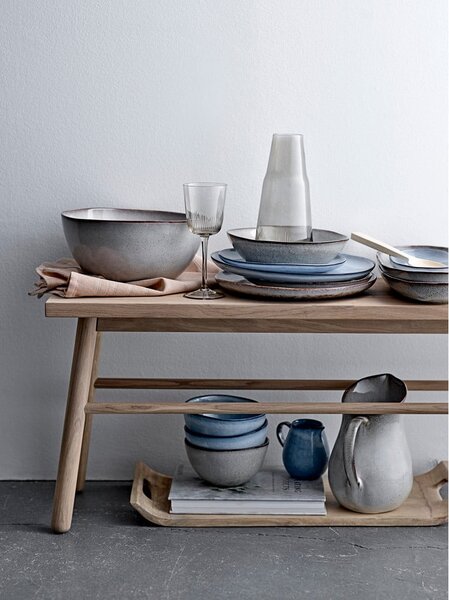 Niebieska miska kamionkowa Bloomingville Sandrine