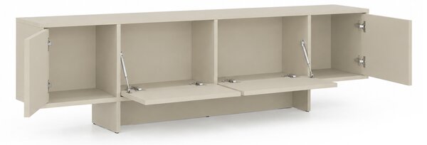 Szafka RTV czterodrzwiowa Zolia 180 cm na cokole - kaszmir
