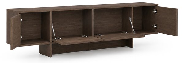Szafka RTV czterodrzwiowa Zolia 180 cm na cokole - orzech elegant