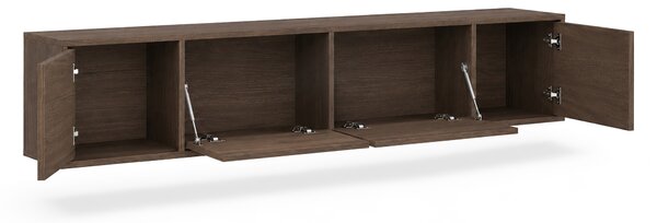Szafka RTV czterodrzwiowa Zolia 180 cm wisząca - orzech elegant
