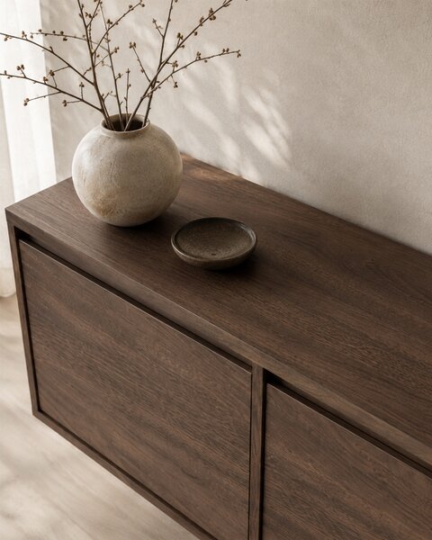 Szafka RTV czterodrzwiowa Zolia 180 cm wisząca - orzech elegant