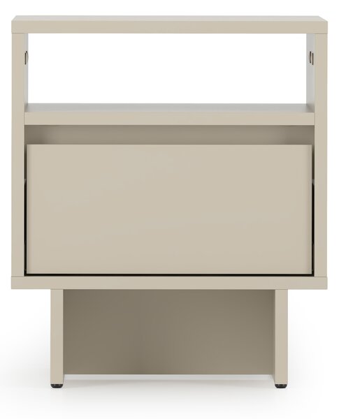 Szafka nocna Zolia 40 cm z szufladą na cokole - kaszmir