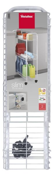 3-poziomowy stojak do łazienki Metaltex Laundry, 23x84 cm