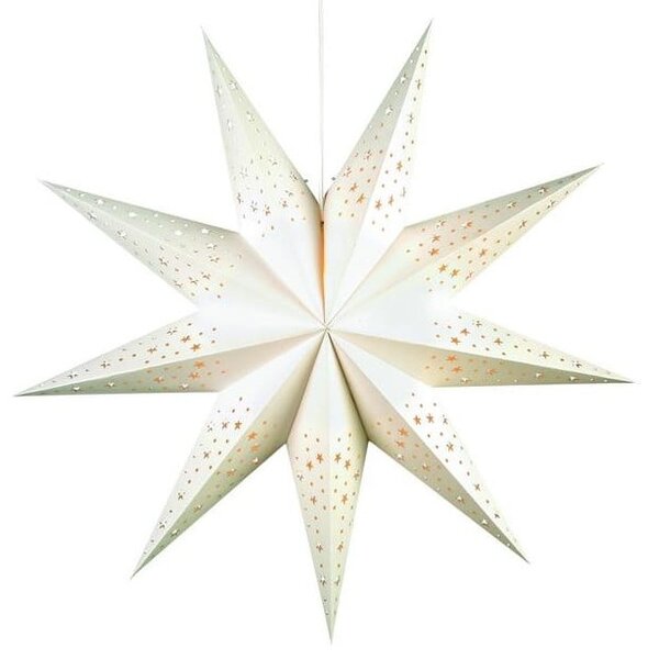 Biała dekoracja świetlna ze świątecznym motywem ø 75 cm Solvalla – Markslöjd