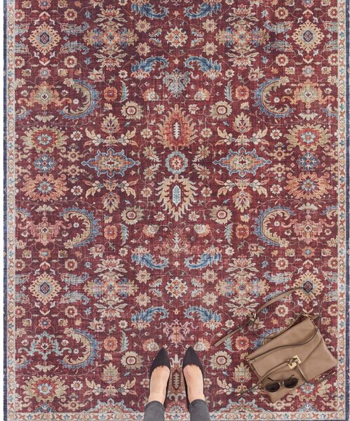 Bordowy chodnik Nouristan Vivana, 80x200 cm