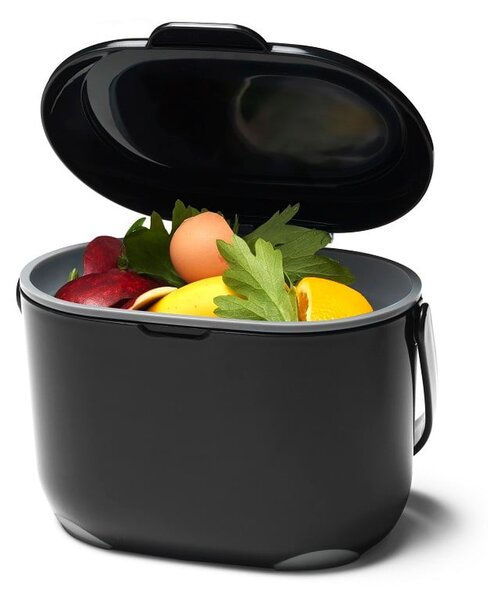 Czarno-szary pojemnik na odpadki organiczne Addis Caddy, 2,5 l