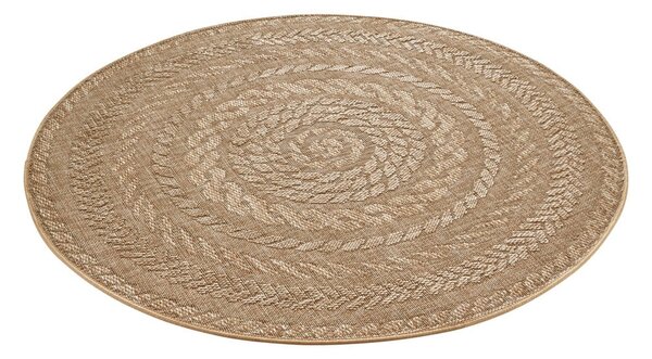 Beżowy dywan zewnętrzny NORTHRUGS Almendro, Ø 160 cm