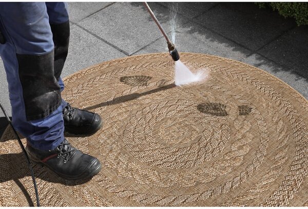 Beżowy dywan zewnętrzny NORTHRUGS Almendro, Ø 160 cm