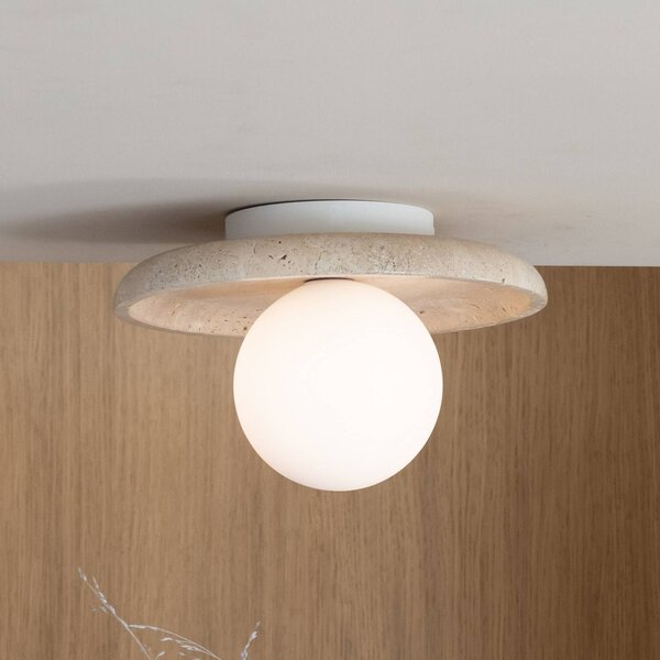 IT´S ABOUT ROMI Lampa sufitowa Tivoli, możliwość ściemniania, biały / opal, salon / jadalnia, kamień