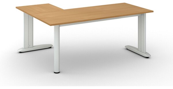 Narożne biurko PRIMO FLEXIBLE, 180x140 cm, buk