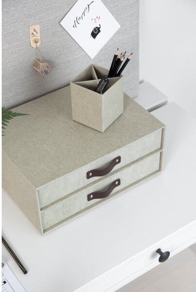 Beżowy organizer z 2 szufladkami Bigso Box of Sweden Birger