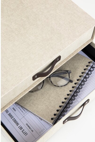 Beżowy organizer z 2 szufladkami Bigso Box of Sweden Birger