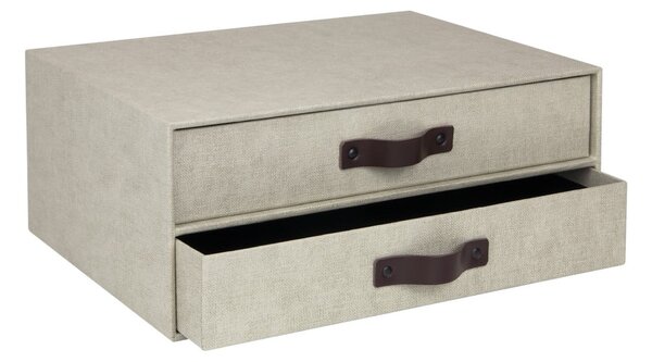 Beżowy organizer z 2 szufladkami Bigso Box of Sweden Birger