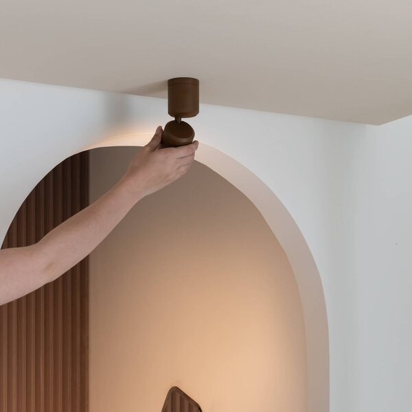 IT´S ABOUT ROMI Lampa sufitowa Milan, możliwość ściemniania, brązowy / rdzawy, salon / jadalnia, aluminium, nowoczesny