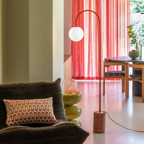 IT´S ABOUT ROMI Lampa łukowa - lampa stojąca Tivoli, terracotta, salon / jadalnia, kamień, nowoczesny