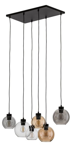 Lampa Wisząca TK Lighting, Cubus, ściemnialny, wielokolorowy, salon, szkło, nowoczesny