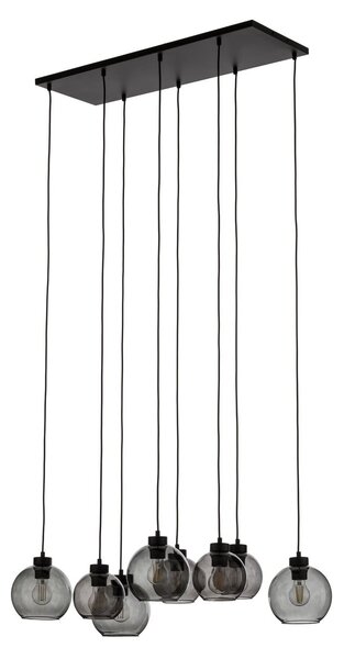 Lampa Wisząca TK Lighting, Cubus, ściemnialny, szary, salon, szkło, nowoczesny