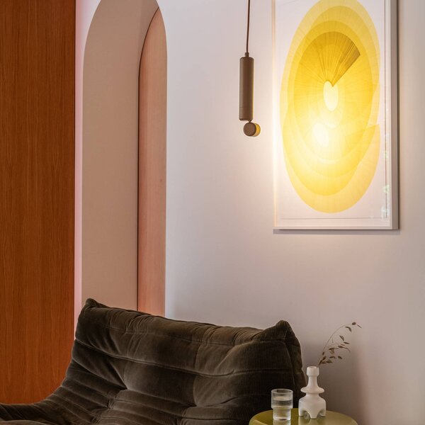 IT´S ABOUT ROMI Lampa wisząca Milan, brązowy / rdzawy, salon / jadalnia, aluminium, nowoczesny