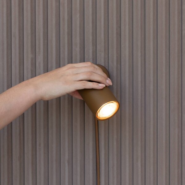 IT´S ABOUT ROMI Kinkiet LED Milan, brązowy / rdzawy, salon / jadalnia, aluminium, nowoczesny