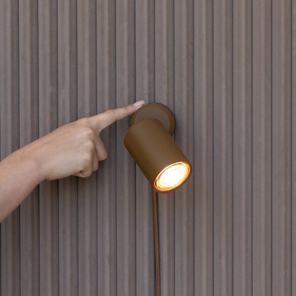IT´S ABOUT ROMI Kinkiet LED Milan, brązowy / rdzawy, salon / jadalnia, aluminium, nowoczesny