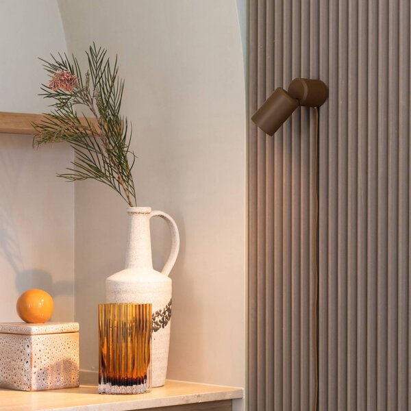 IT´S ABOUT ROMI Kinkiet LED Milan, brązowy / rdzawy, salon / jadalnia, aluminium, nowoczesny