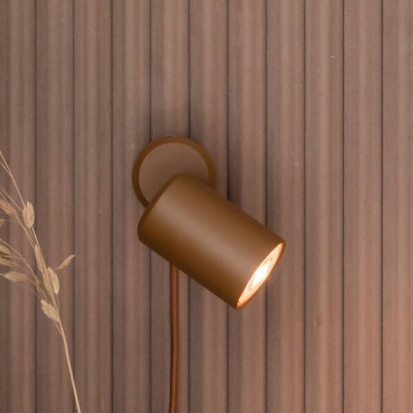 IT´S ABOUT ROMI Kinkiet LED Milan, brązowy / rdzawy, salon / jadalnia, aluminium, nowoczesny