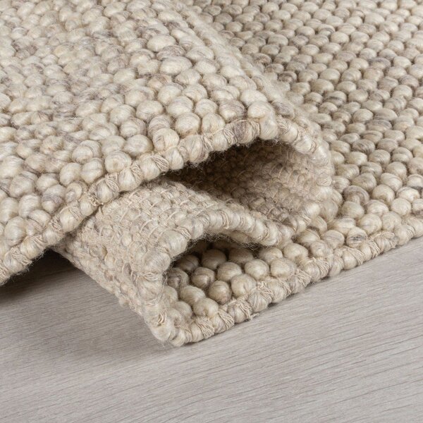 Jasnoszary chodnik z mieszanki wełny tkany ręcznie 60x230 cm Minerals – Flair Rugs