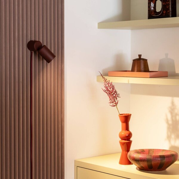 IT´S ABOUT ROMI Kinkiet LED Milan, czerwony, salon / jadalnia, aluminium, nowoczesny