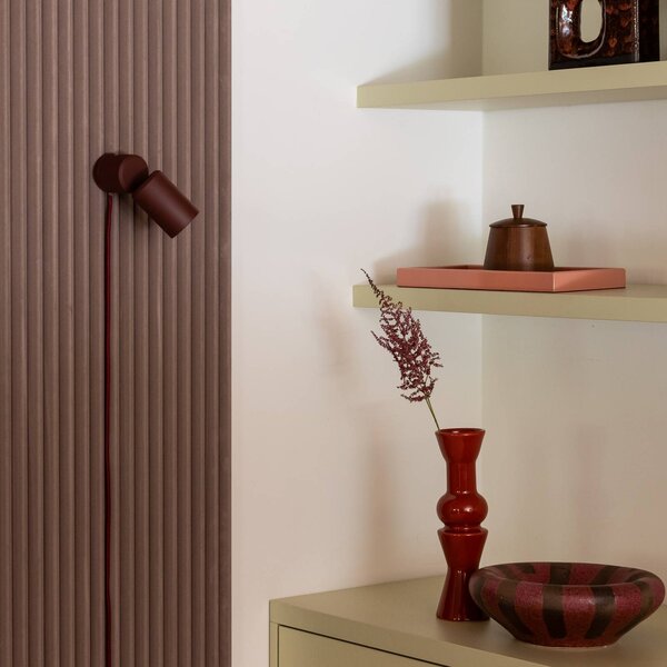 IT´S ABOUT ROMI Kinkiet LED Milan, czerwony, salon / jadalnia, aluminium, nowoczesny