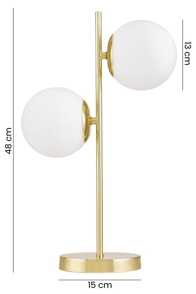 NOWOCZESNA LAMPA BIURKOWA KLASYCZNE ZŁOTO TESO W2