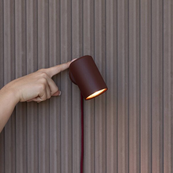 IT´S ABOUT ROMI Kinkiet LED Milan, czerwony, salon / jadalnia, aluminium, nowoczesny