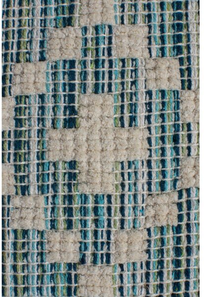Beżowo-niebieski bawełniany chodnik Flair Rugs Leela, 60x200 cm
