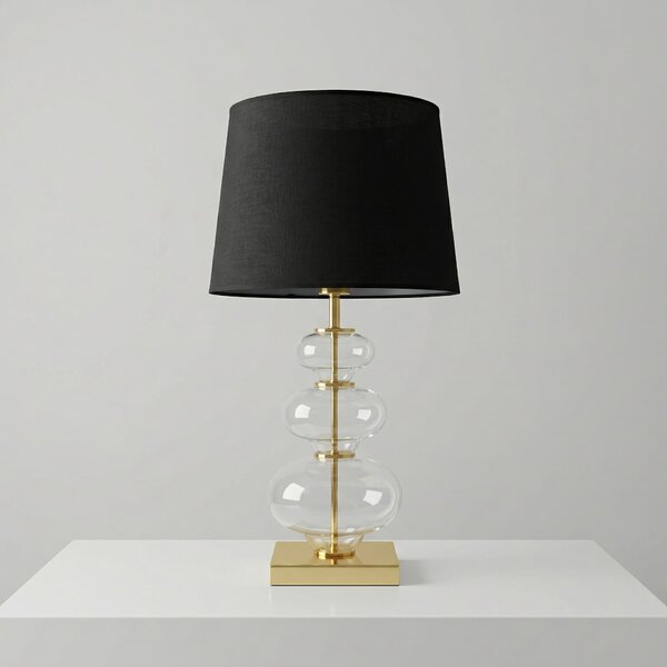 LAMPA NOCNA CZARNO-ZŁOTA BRISTON