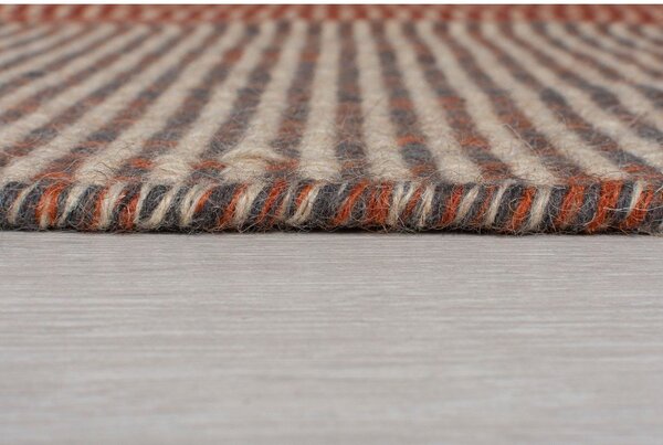 Pomarańczowy wełniany chodnik Flair Rugs Anu, 60x200 cm