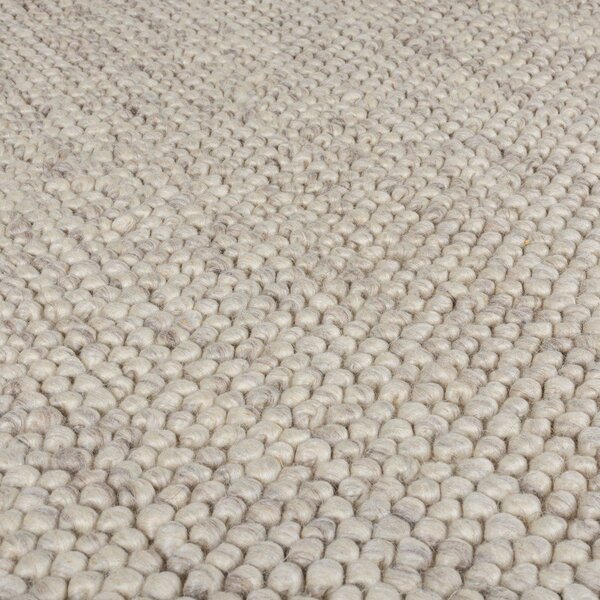 Jasnoszary chodnik z mieszanki wełny tkany ręcznie 60x230 cm Minerals – Flair Rugs