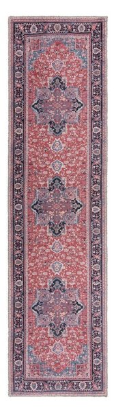 Bordowy chodnik z mieszanki włókien z recyklingu odpowiedni do prania 60x230 cm Windsor – Flair Rugs