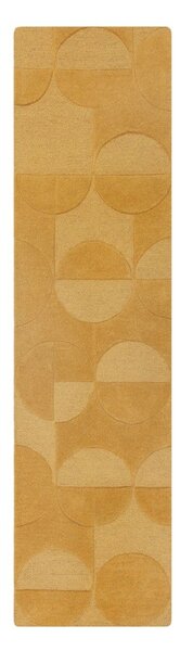 Dywan chodnikowy wełniany w odcieniach ochry 60x230 cm Gigi – Flair Rugs