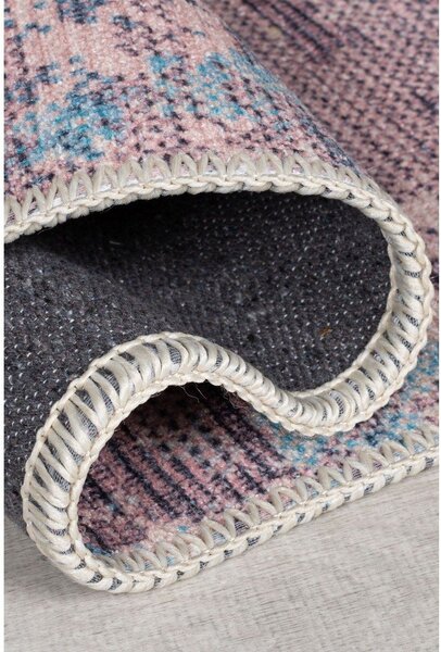 Niebiesko-fioletowy chodnik z mieszanki włókien z recyklingu odpowiedni do prania 60x230 cm Reid – Flair Rugs