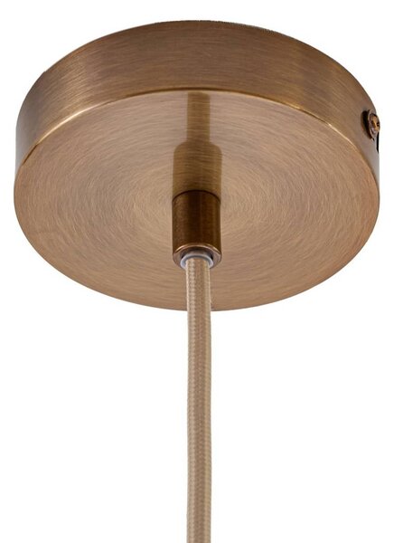 Lampa wisząca Lisbeth Lucande, możliwość ściemniania, biały / opal, salon / jadalnia, tkanina / materiał / jedwab, dworkowy / rustykalny
