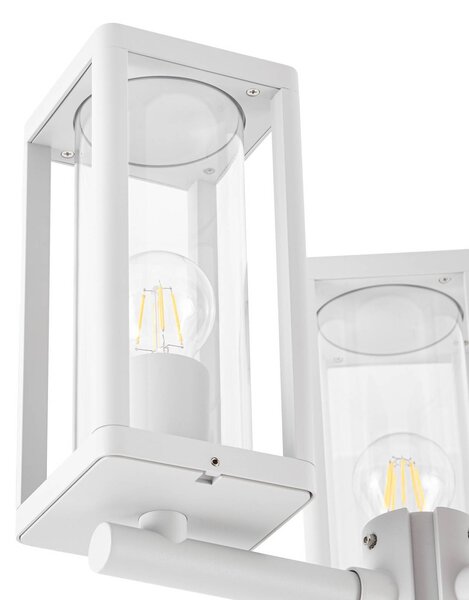 Lampa zewnętrzna Lucande Siveta, wysokość 240 cm, 3-punktowa, jasnoszara Siveta Lucande, możliwość ściemniania, aluminiowy / szary / cynkowy, aluminium