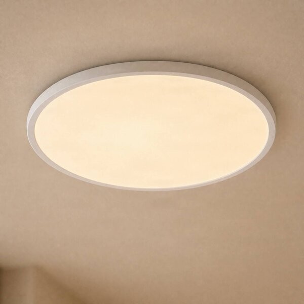 Nordlux Inteligentna lampa sufitowa Oja Smart, możliwość ściemniania, biały / opal, kuchnia, tworzywo sztuczne
